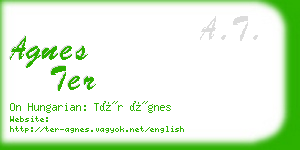 agnes ter business card